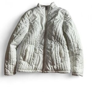 Palomores Fashions Of‎ Calif By George Palomores White Quilted Zip Up Jacket